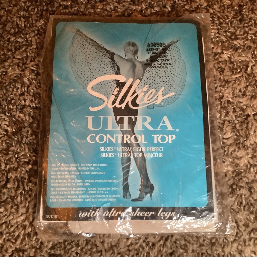 Silkies ultra control top pantyhose, color ivory, size: XL